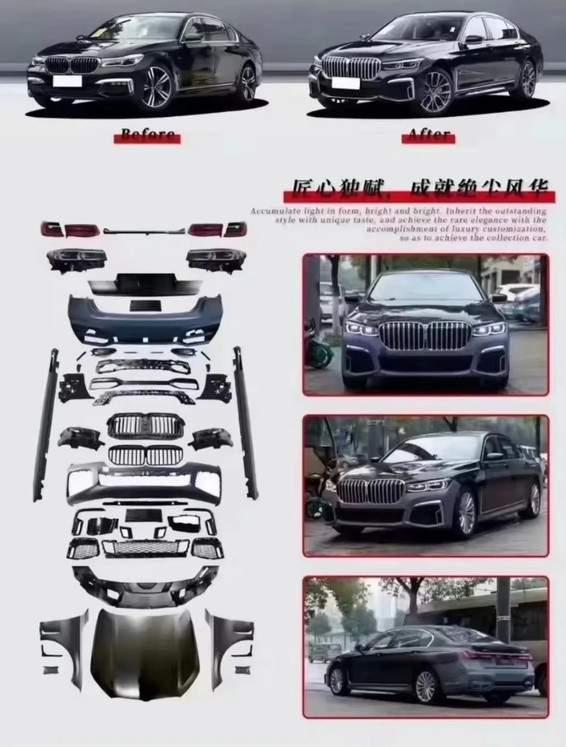 Factory Directly Supply Car Parts Bumper Body Kit for  7 Series F01 F02 Tuning Front Bumper Rear Bumper Side Skirts